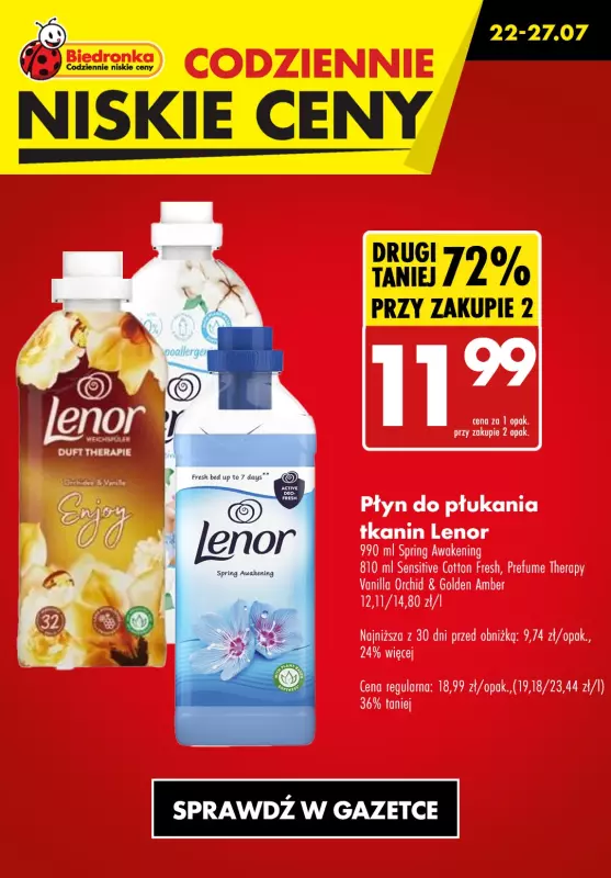 Biedronka - gazetka promocyjna Produkty do prania i płukania już od 11,99 zł od poniedziałku 22.07 do soboty 27.07 - strona 6