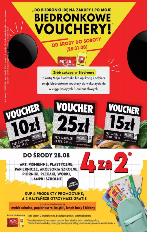 Biedronka - gazetka promocyjna Biedronkowe cięcie cen! od środy 28.08 do soboty 31.08