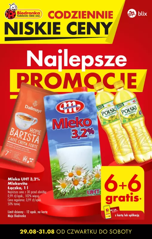 Biedronka - gazetka promocyjna Najlepsze PROMOCJE! od czwartku 29.08 do soboty 31.08