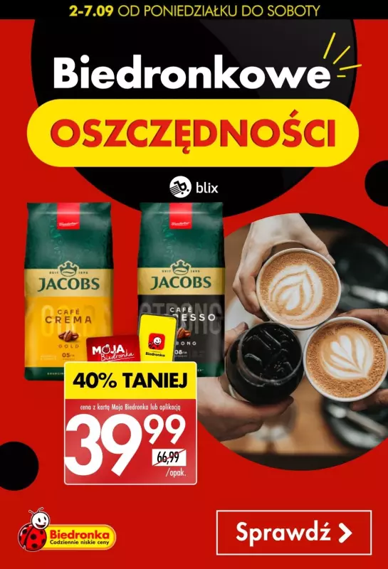 Biedronka - gazetka promocyjna Biedronkowe oszczędności od poniedziałku 02.09 do soboty 07.09