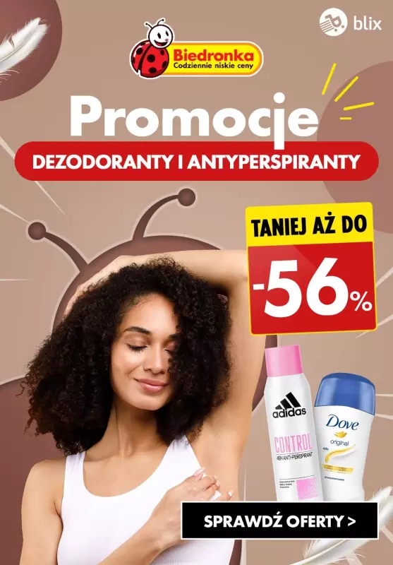 Biedronka - gazetka promocyjna Dezodoranty i antyperspiranty do -56% od poniedziałku 02.09 do środy 04.09