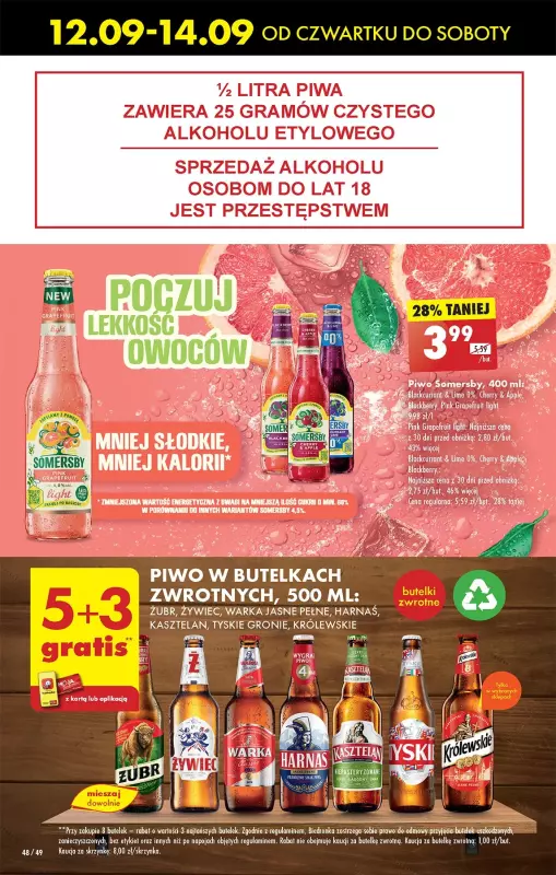 Biedronka - gazetka promocyjna Od czwartku, Z ladą tradycyjną od czwartku 12.09 do środy 18.09 - strona 52