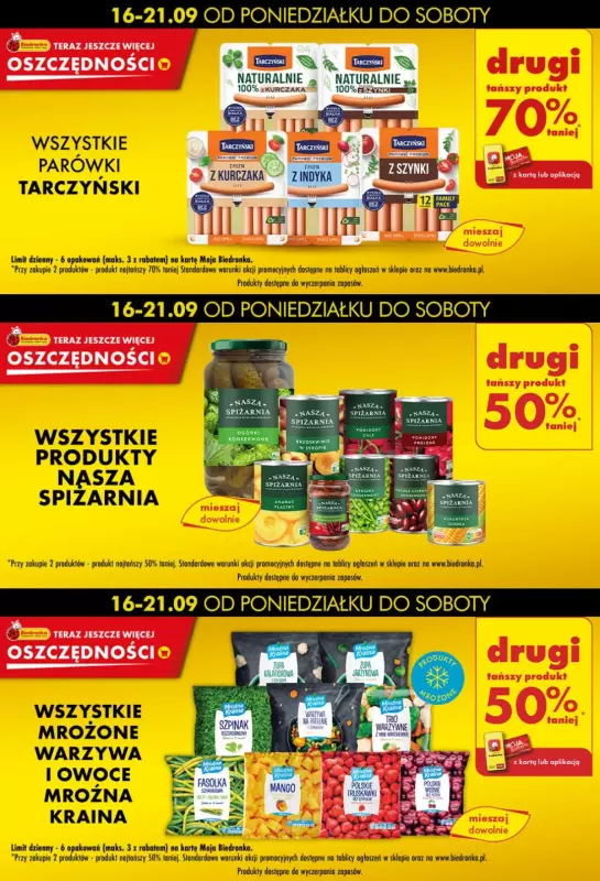 Biedronka - gazetka promocyjna Biedronkowe oszczędności od poniedziałku 16.09 do soboty 21.09 - strona 4