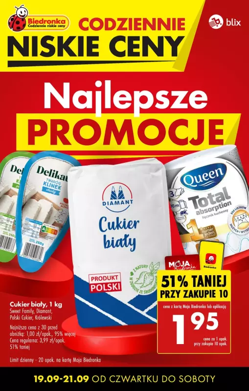 Biedronka - gazetka promocyjna Najlepsze PROMOCJE! od czwartku 19.09 do soboty 21.09