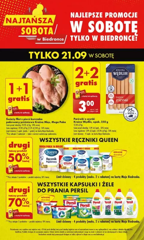 Biedronka - gazetka promocyjna Najtańsza sobota  