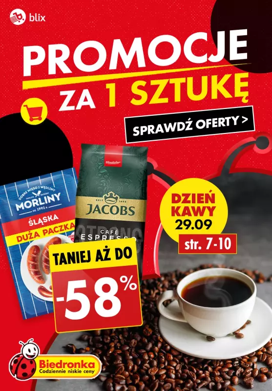 Biedronka - gazetka promocyjna Do -58% promocje ZA 1 SZTUKĘ! od czwartku 26.09 do soboty 28.09