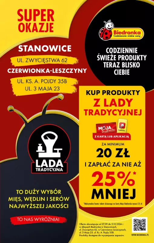 Biedronka - gazetka promocyjna SUPER OKAZJE! STANOWICE i CZERWIONKA-LESZCZYNY od piątku 27.09 do soboty 05.10