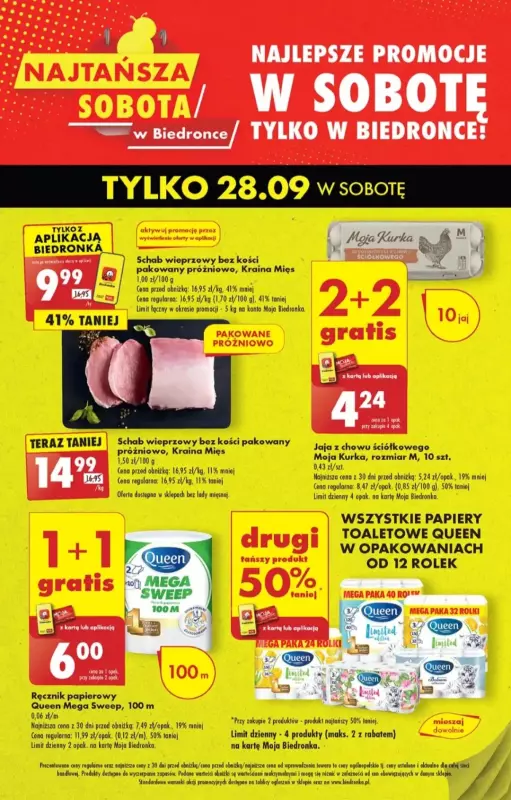 Biedronka - gazetka promocyjna Najtańsza sobota  