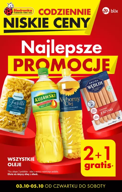 Biedronka - gazetka promocyjna Najlepsze PROMOCJE! od czwartku 03.10 do soboty 05.10