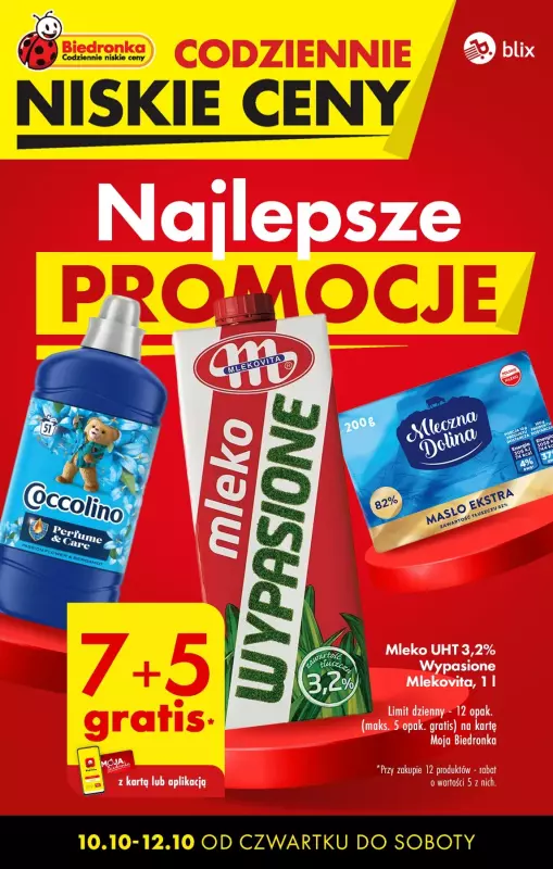 Biedronka - gazetka promocyjna Najlepsze PROMOCJE! od czwartku 10.10 do soboty 12.10