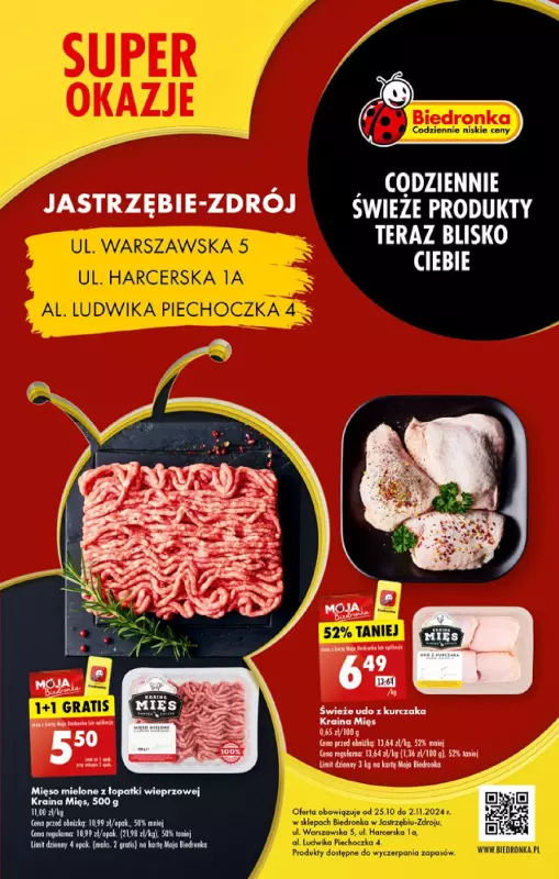 Biedronka - gazetka promocyjna SUPER OKAZJE! JASTRZĘBIE ZDRÓJ od piątku 25.10 do soboty 02.11