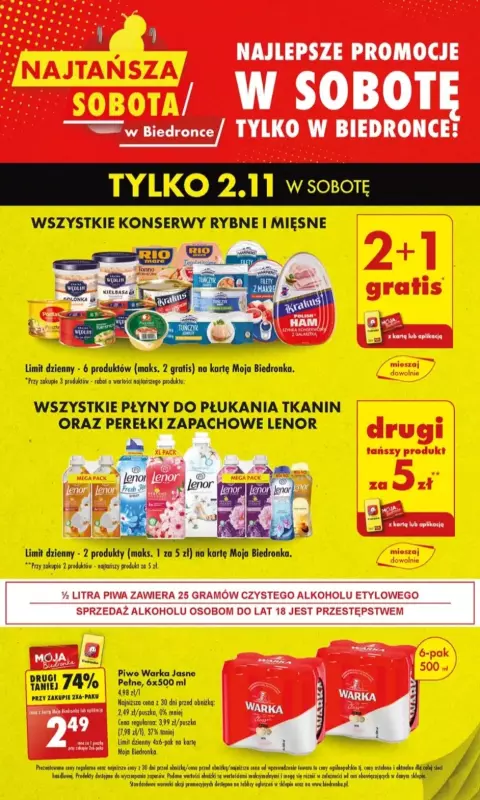 Biedronka - gazetka promocyjna Najtańsza sobota od soboty 02.11 do soboty 02.11 - strona 2