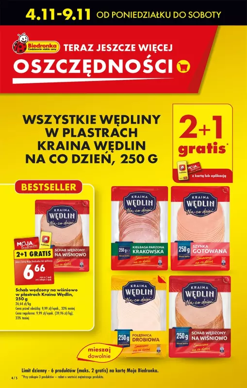 Biedronka - gazetka promocyjna Od poniedziałku, Z ladą tradycyjną od poniedziałku 04.11 do niedzieli 10.11 - strona 4