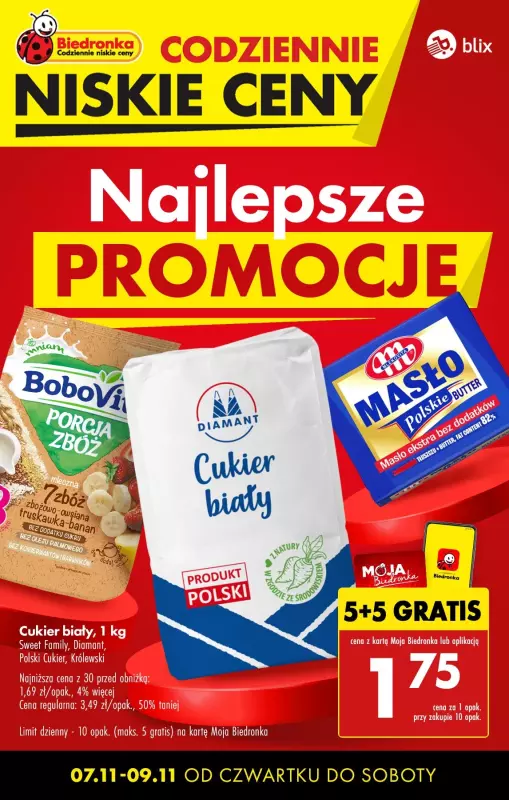 Biedronka - gazetka promocyjna Najlepsze PROMOCJE! od czwartku 07.11 do soboty 09.11