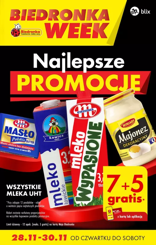 Biedronka - gazetka promocyjna Najlepsze promocje na BLACK FRIDAY! od czwartku 28.11 do soboty 30.11