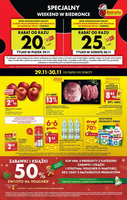 Biedronka - gazetka promocyjna Specjalny weekend w Biedronce od piątku 29.11 do soboty 30.11