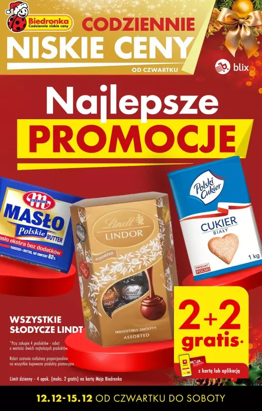 Biedronka - gazetka promocyjna Najlepsze promocje od czwartku 12.12 do niedzieli 15.12