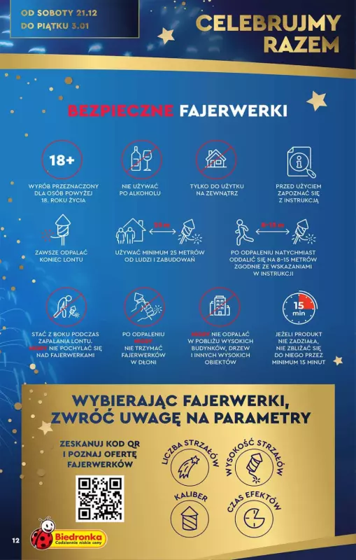 Biedronka - gazetka promocyjna Okazje tygodnia od 16.12 od poniedziałku 16.12 do środy 08.01 - strona 12