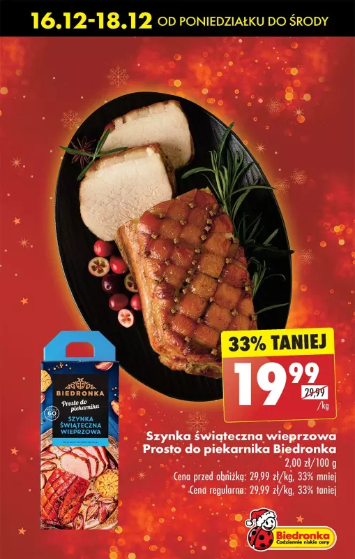 Biedronka - gazetka promocyjna Od poniedziałku, Z ladą tradycyjną od poniedziałku 16.12 do niedzieli 22.12 - strona 35