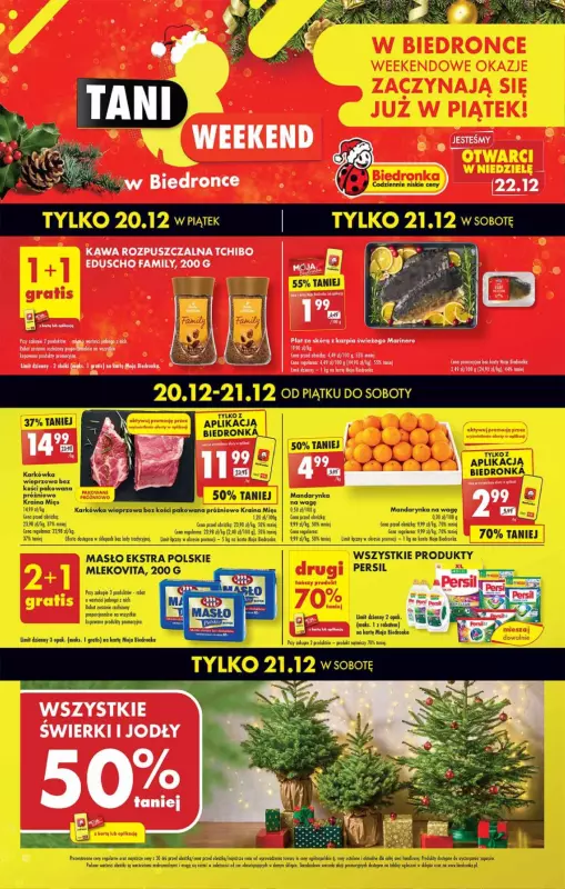 Biedronka - gazetka promocyjna Tani weekend w Biedronce od piątku 20.12 do soboty 21.12