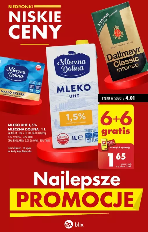 Biedronka - gazetka promocyjna Najlepsze promocje od czwartku 02.01 do soboty 04.01