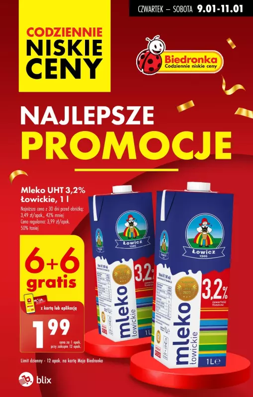 Biedronka - gazetka promocyjna Najlepsze promocje! od czwartku 09.01 do soboty 11.01