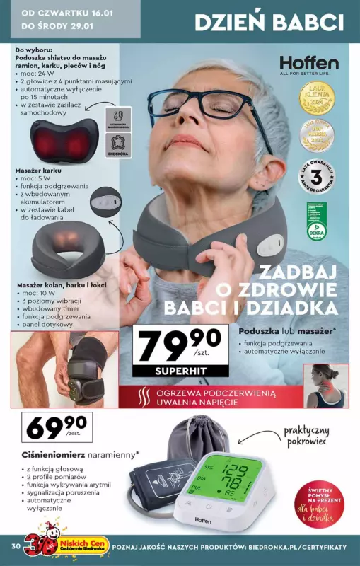 Biedronka - gazetka promocyjna Okazje tygodnia od soboty 11.01 do środy 29.01 - strona 30