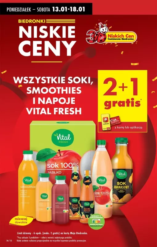 Biedronka - gazetka promocyjna Od poniedziałku, Z ladą tradycyjną od poniedziałku 13.01 do soboty 18.01 - strona 14