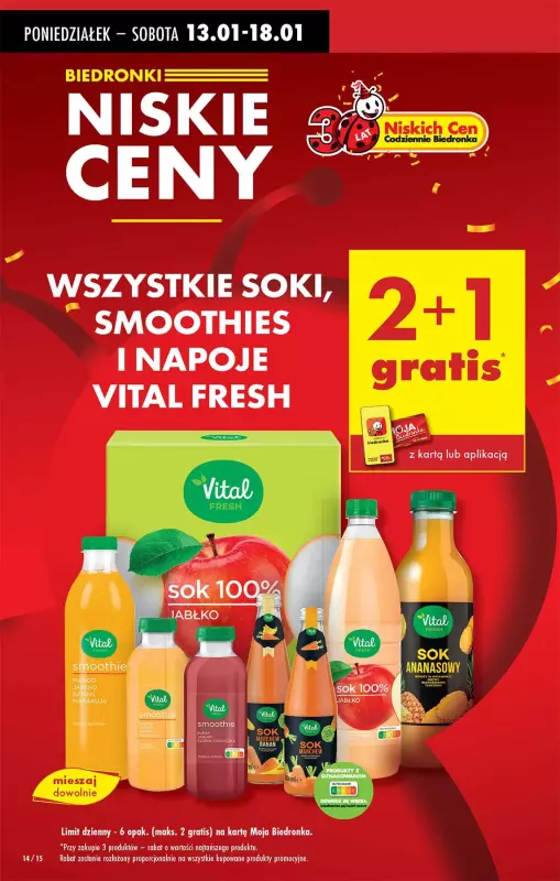 Biedronka - gazetka promocyjna Od poniedziałku od poniedziałku 13.01 do soboty 18.01 - strona 14