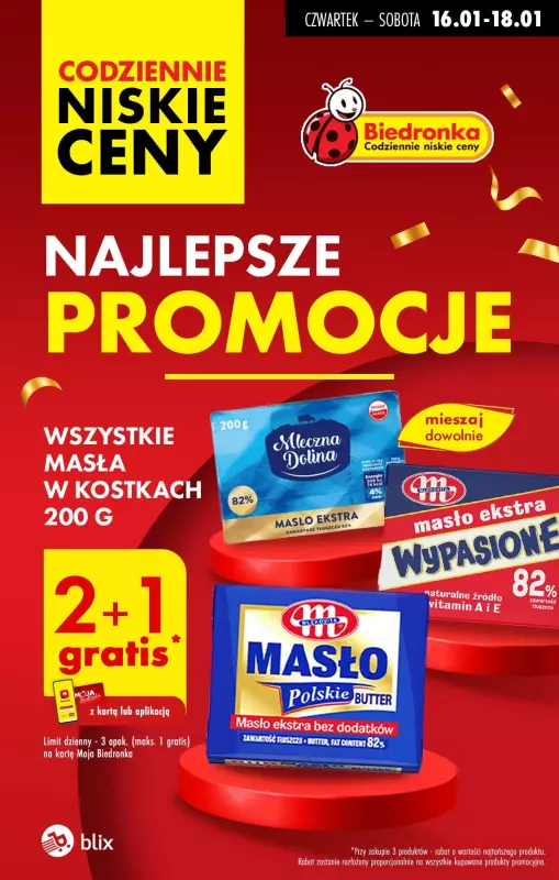 Biedronka - gazetka promocyjna Najlepsze promocje! od czwartku 16.01 do soboty 18.01