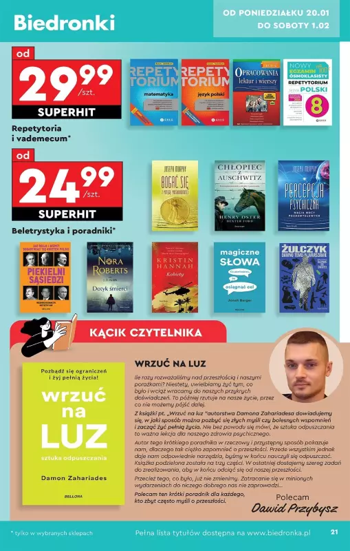 Biedronka - gazetka promocyjna Okazje tygodnia od 20.01 od poniedziałku 20.01 do środy 05.02 - strona 22