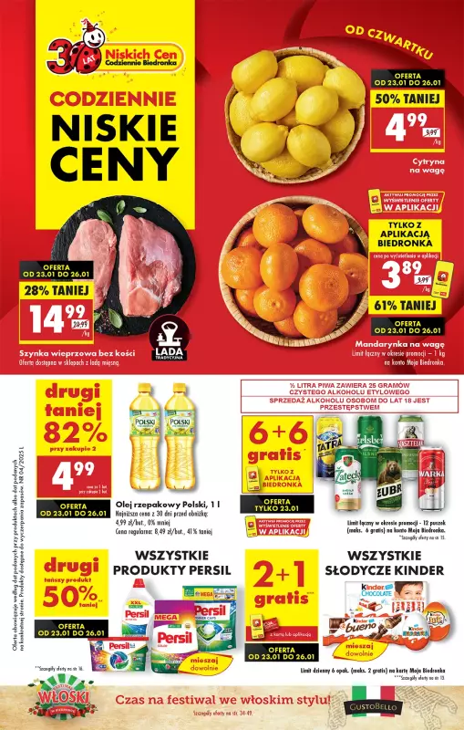 Biedronka - gazetka promocyjna Od czwartku, Z ladą tradycyjną od czwartku 23.01 do środy 29.01