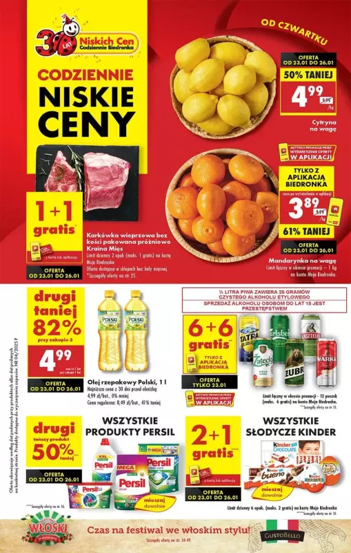 Biedronka - gazetka promocyjna Od czwartku od czwartku 23.01 do środy 29.01