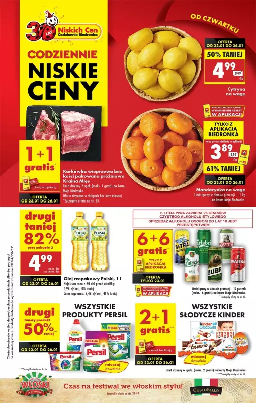 Biedronka - gazetka promocyjna Od czwartku od czwartku 23.01 do środy 29.01