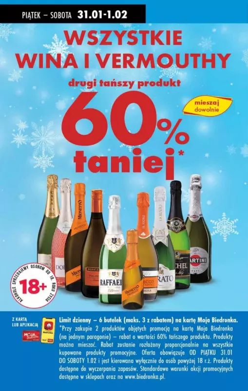 Biedronka - gazetka promocyjna Czas na Toast!  do soboty 01.02