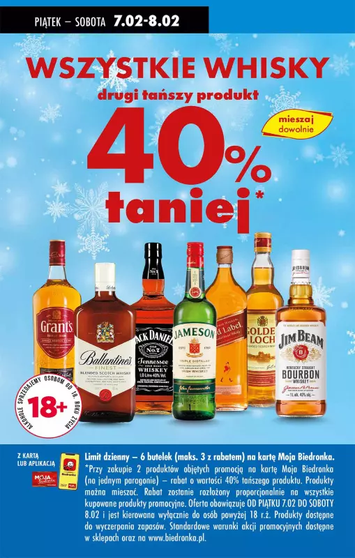 Biedronka - gazetka promocyjna Oferta alkoholowa  do soboty 08.02