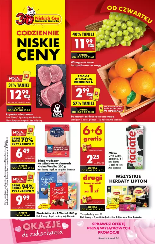 Biedronka - gazetka promocyjna Od czwartku, Z ladą tradycyjną od czwartku 13.02 do środy 19.02