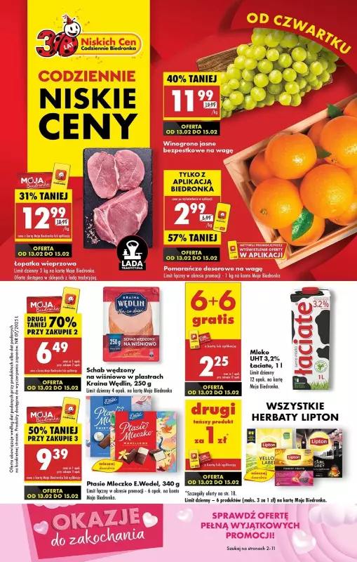 Biedronka - gazetka promocyjna Od czwartku, Z ladą tradycyjną od czwartku 13.02 do środy 19.02