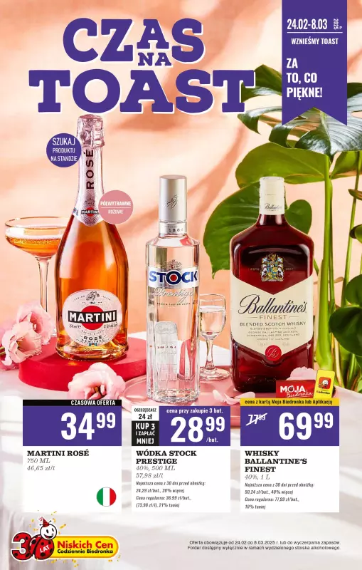 Biedronka - gazetka promocyjna Czas na Toast! od środy 26.02 do soboty 08.03