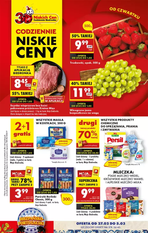 Biedronka - gazetka promocyjna Od czwartku od czwartku 27.02 do środy 05.03