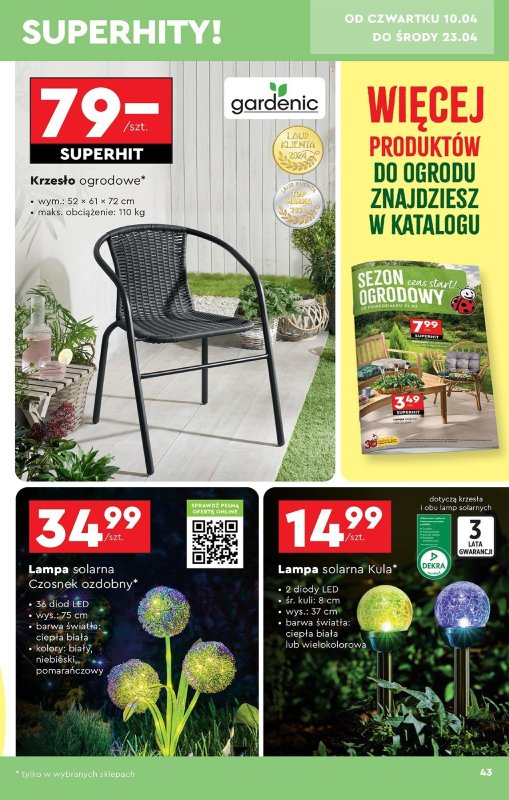 Biedronka - gazetka promocyjna Okazje tygodnia od 5.04 od soboty 05.04 do środy 23.04 - strona 45