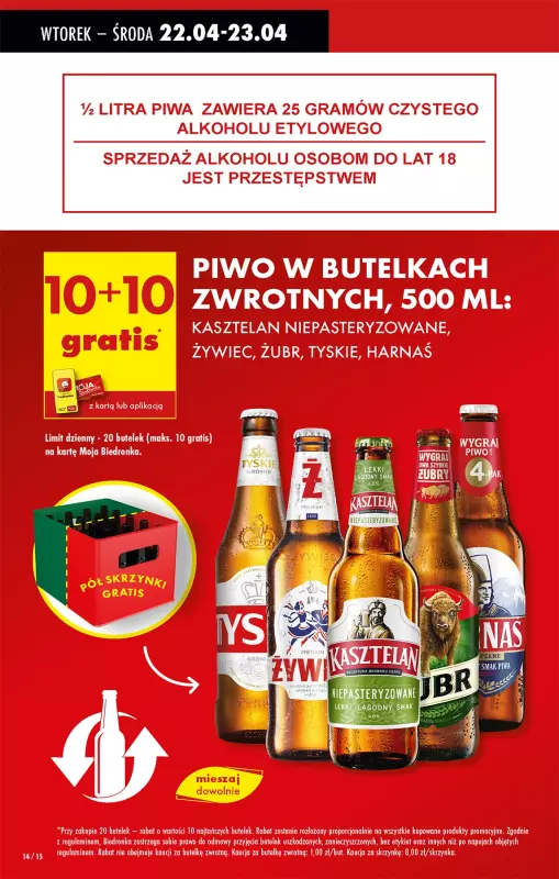 Biedronka - gazetka promocyjna Od wtorku, Z ladą tradycyjną od wtorku 22.04 do niedzieli 27.04 - strona 14