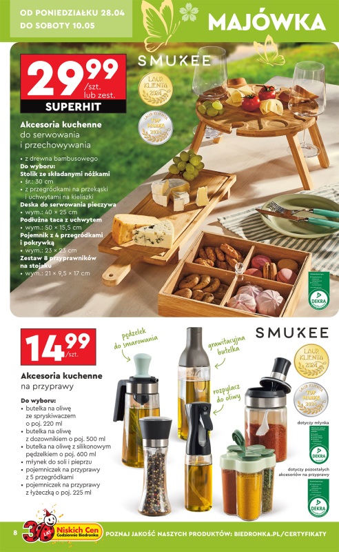 Biedronka - gazetka promocyjna Okazje tygodnia od 26.04 od soboty 26.04 do środy 14.05 - strona 8
