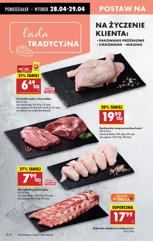 Biedronka - gazetka promocyjna Od poniedziałku, Z ladą tradycyjną od poniedziałku 28.04 do niedzieli 04.05 - strona 24
