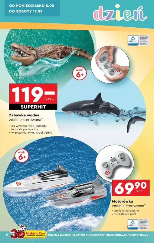 Biedronka - gazetka promocyjna Okazje tygodnia od 05.05 od poniedziałku 05.05 do środy 21.05 - strona 8