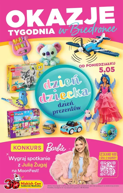 Biedronka - gazetka promocyjna Okazje tygodnia od 05.05 od poniedziałku 05.05 do środy 21.05
