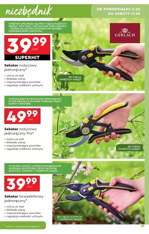Biedronka - gazetka promocyjna Okazje tygodnia od 05.05 od poniedziałku 05.05 do środy 21.05 - strona 23