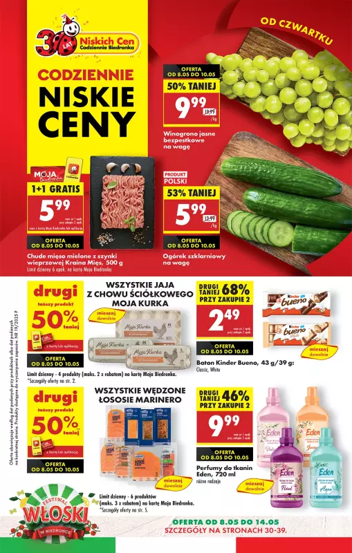 Biedronka - gazetka promocyjna Od czwartku od czwartku 08.05 do środy 14.05