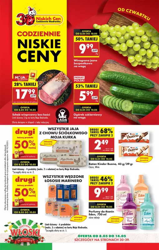 Biedronka - gazetka promocyjna Od czwartku, Z ladą tradycyjną od czwartku 08.05 do środy 14.05