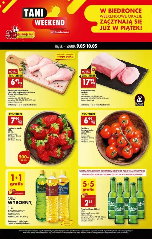 Biedronka - gazetka promocyjna Tani Weekend od piątku 09.05 do soboty 10.05